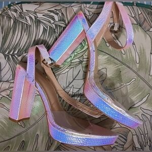 Iridescent Strappy Women's Heels